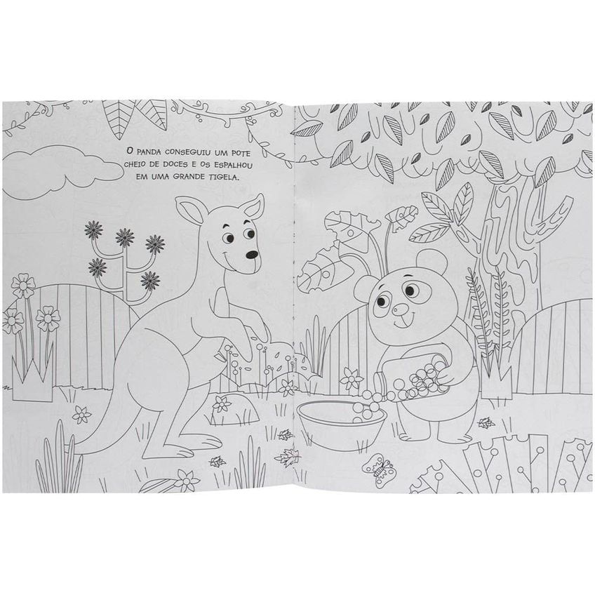 Livro Físico Infantil Amiguinhos Para Colorir - Canguru - imagem 4