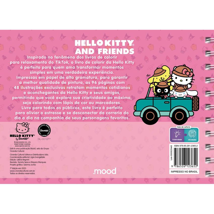 Livro Infantil De Colorir - Hello Kitty And Friends - Cozy Coloring Book - imagem 3