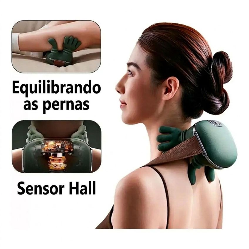 Massageador Cervical Elétrico Com Aquecimento E Alças - imagem 4