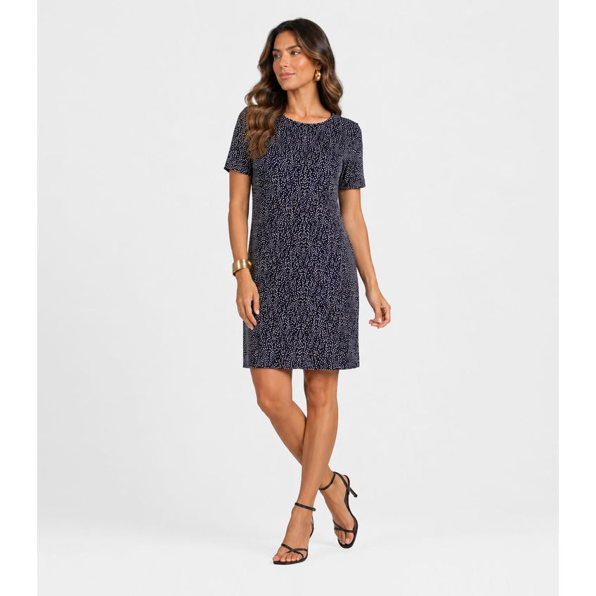 Vestido Feminino Estampado Select Azul G - imagem 3