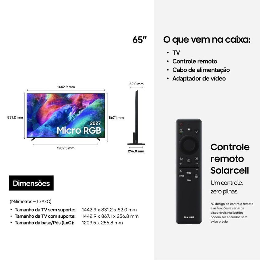 Samsung Vision AI TV 65" Micro RGB 4K R85H 2027 - imagem 4