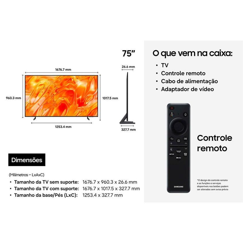 Samsung Vision Ai Tv 75" Neo Qled 4k Qn70h 2027 - imagem 4