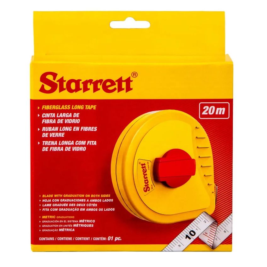 Trena Arco Fechado Fita De Fibra De Vibro 20 Metros KTS638-20M Starrett Starrett - imagem 3