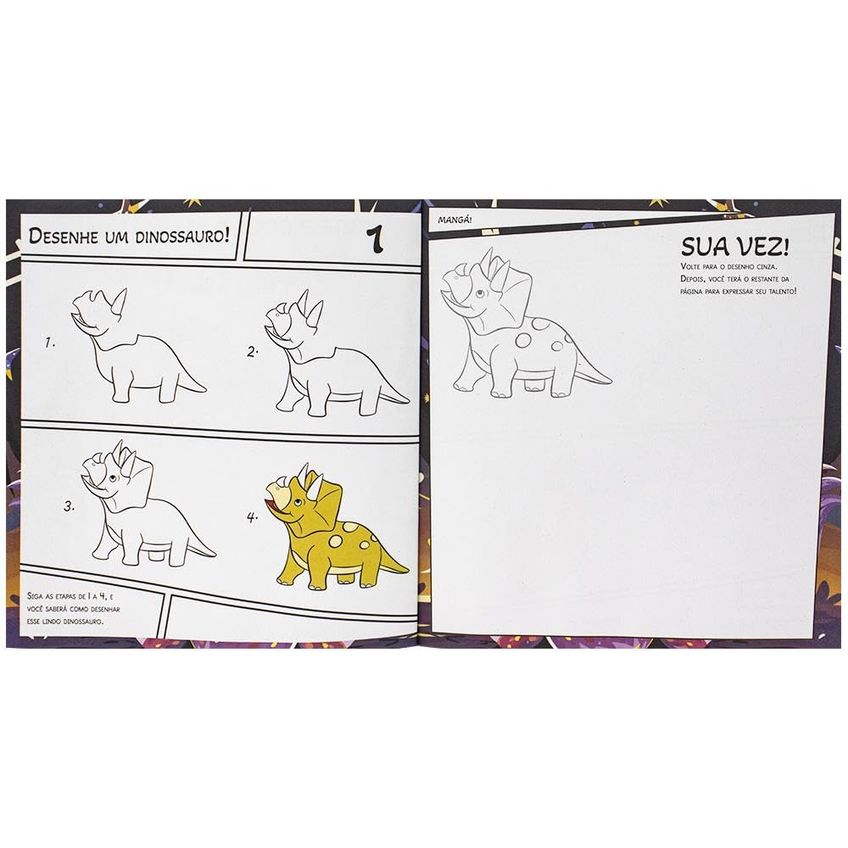 Livro Infantil - Crie E Cole O Seu Manga! Dinossauros - imagem 4