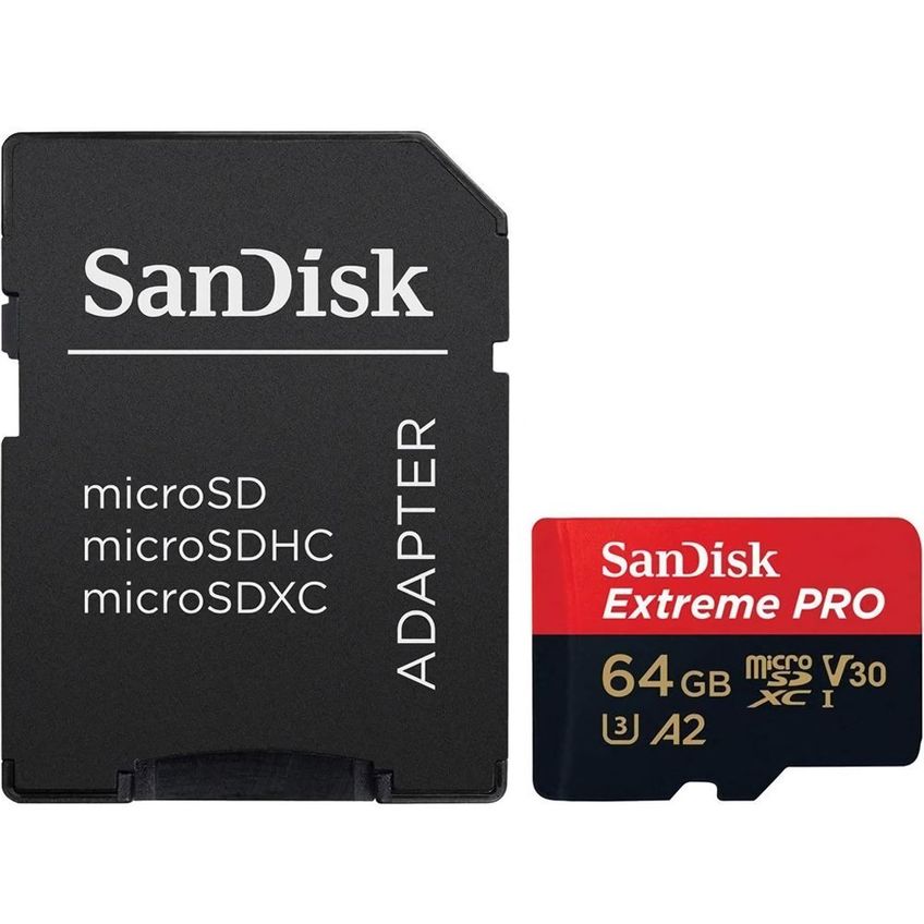 Cartão De Memória Micro SD Sandisk Extreme Pro 200-90 MB/s U3 Com Adaptador De 64 GB - imagem 2