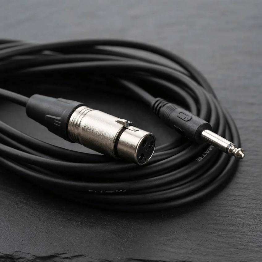 MCB-015 Cabo Microfone P10 Mono XLR Fêmea 5M Tomate - imagem 3