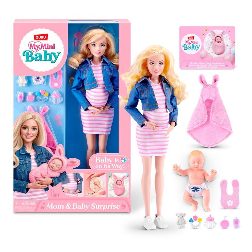Kit Com 2 Bonecas My Mini Mamãe E Bebê Surpresa - Brittany + Maria - imagem 3