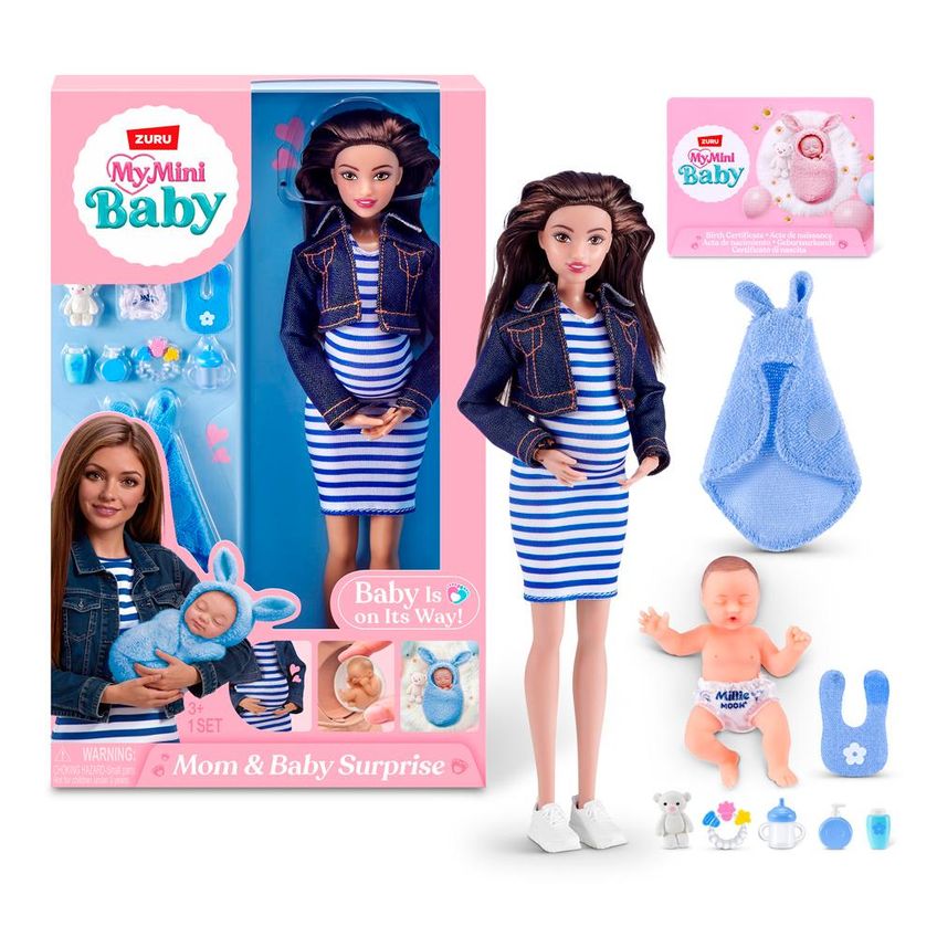 Kit Com 2 Bonecas My Mini Mamãe E Bebê Surpresa - Brittany + Maria - imagem 5