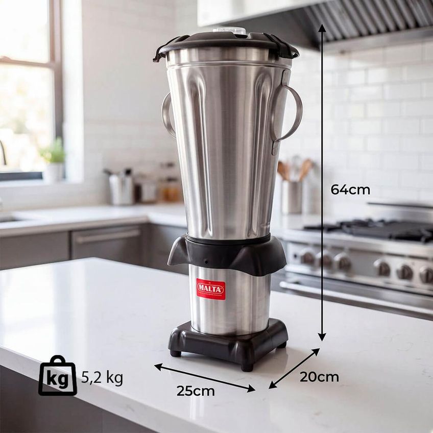 Liquidificador De Baixa Rotação Malta Em Aço Inox 10 Litros 220v Linha Leve - imagem 3