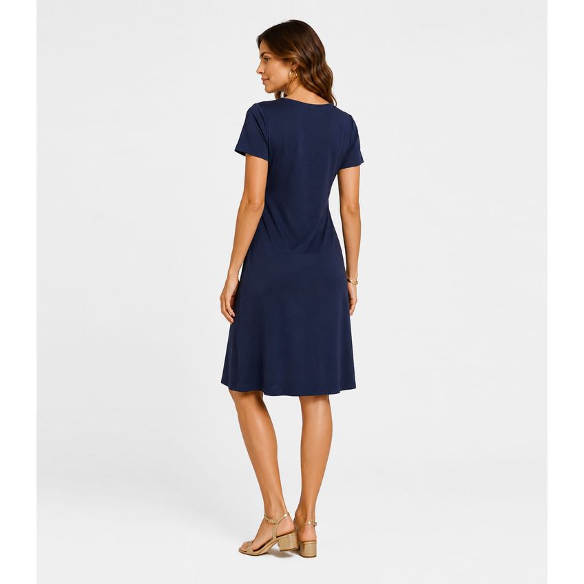 Vestido Feminina Infinita Cor Azul Marinho M - imagem 3