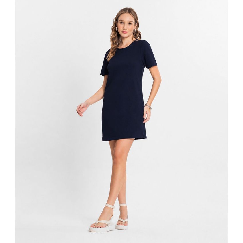 Vestido Feminino Curto Infinita Cor Azul G - imagem 3