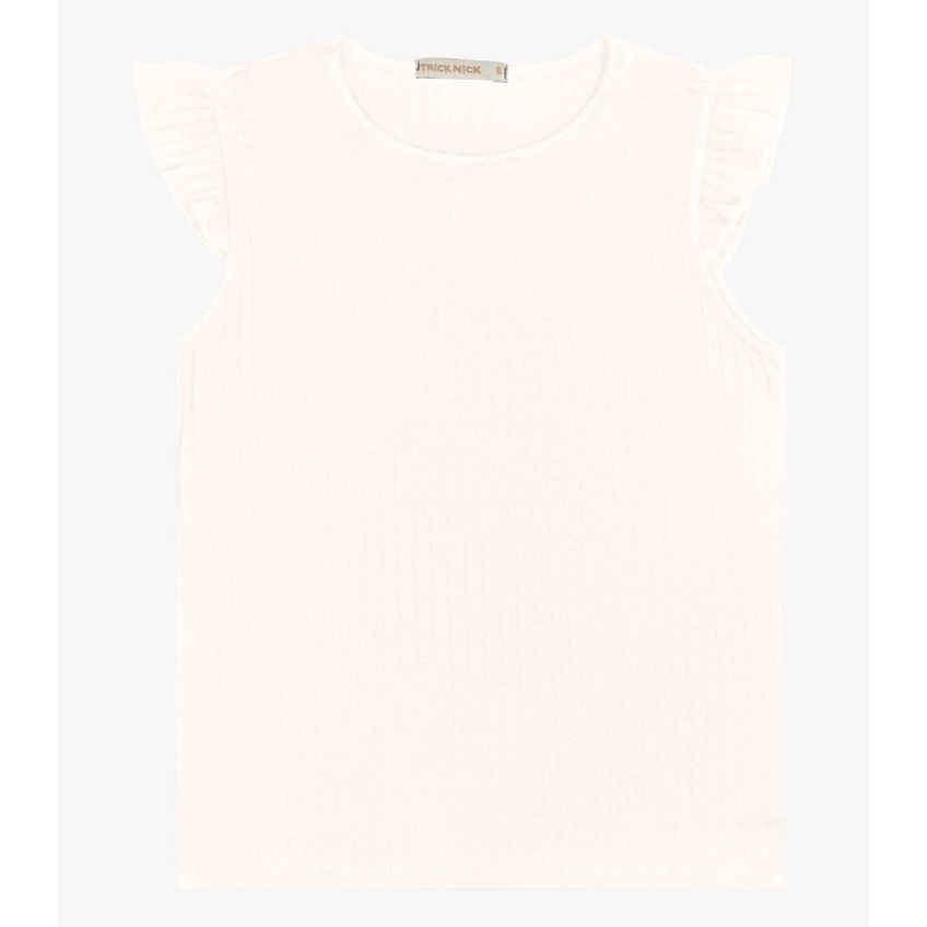 Blusa Feminina Infantil Ribana Canelada Trick Nick Bege 2 - imagem 4