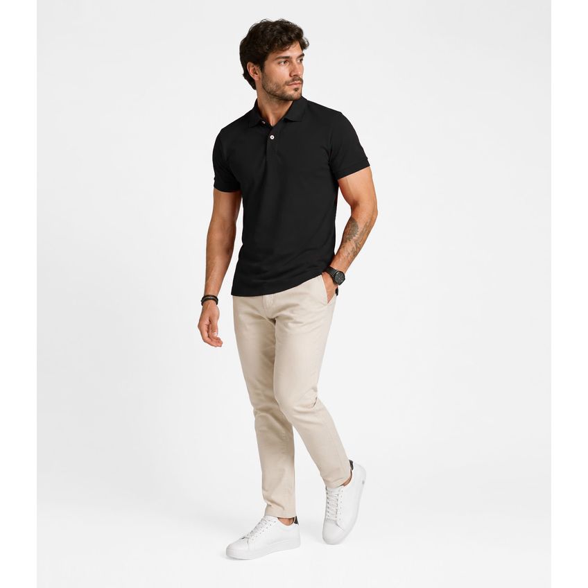 Polo Masculina Básica Select Preto M - imagem 3