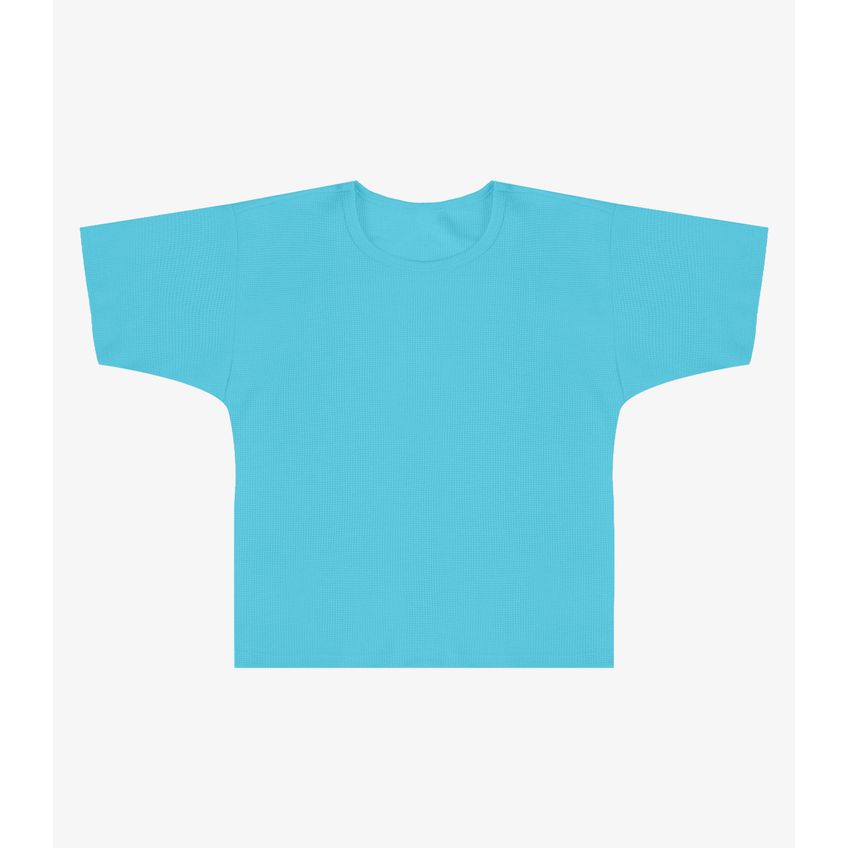 Blusa Feminina Básica Infinita Cor Azul G - imagem 4