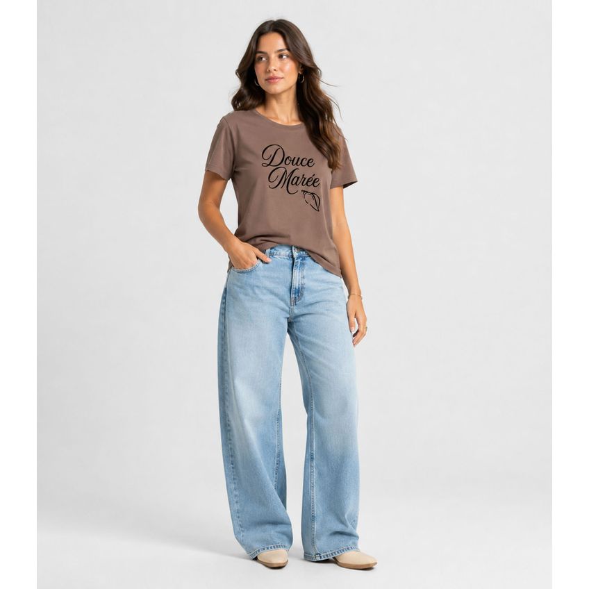Blusa Feminina Em Visco Tricot Infinita Cor Marrom G - imagem 3