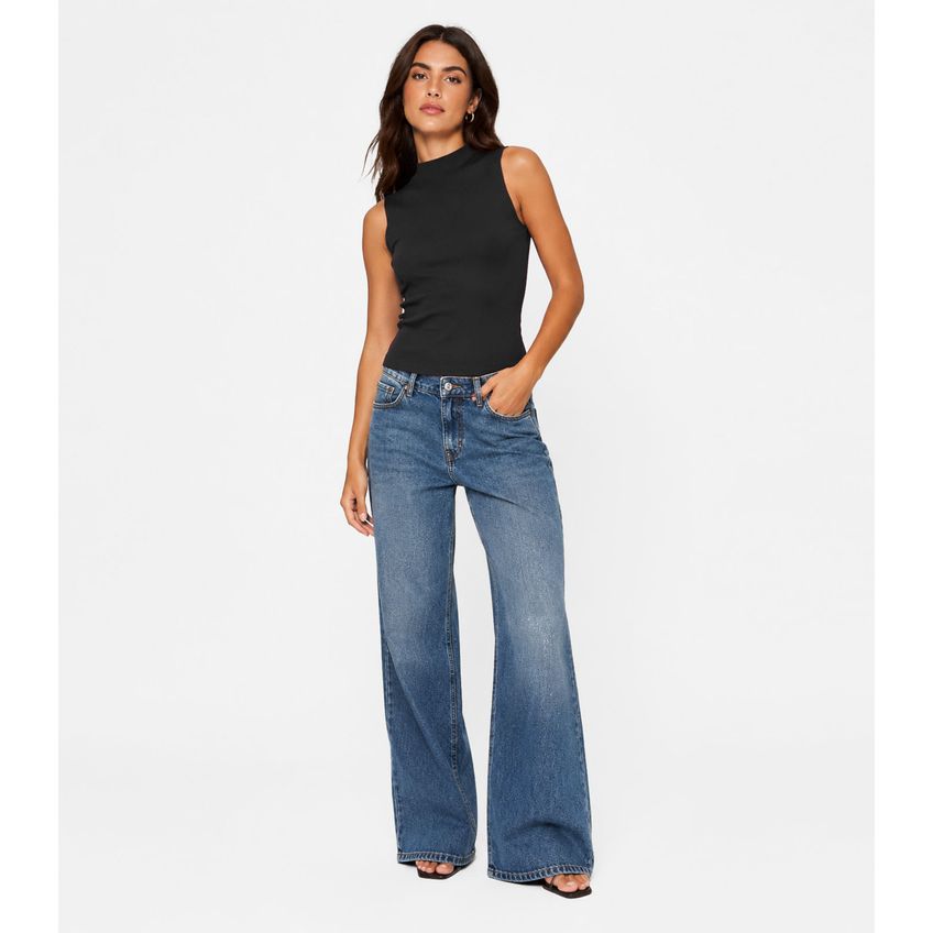 Blusa Feminina Com Gola Infinita Cor Preto P - imagem 3