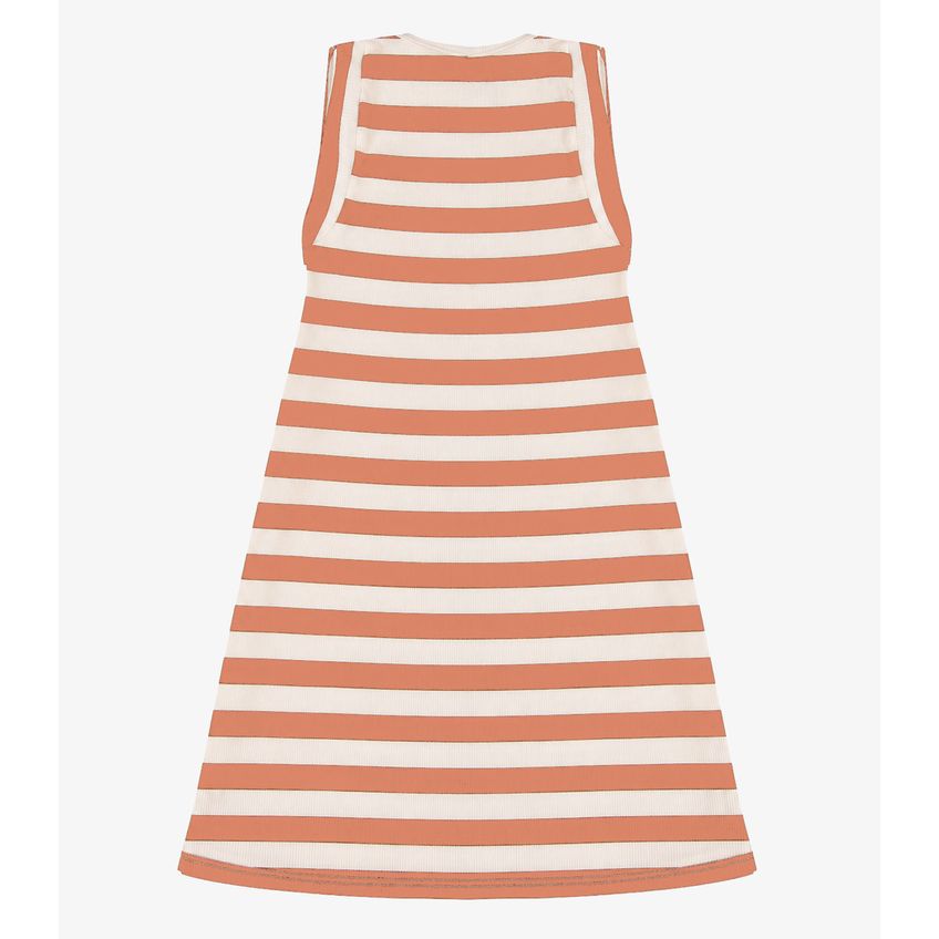 Vestido Infantil Feminino Listrado Select Marrom 6 - imagem 5