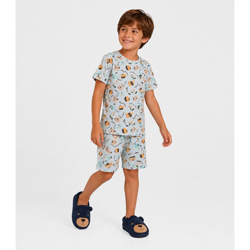 Pijama Infantil Masculino Em Cotton Select Azul 10 - imagem 3