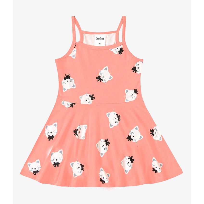 Vestido Infantil Estampado Select Laranja 6 - imagem 4
