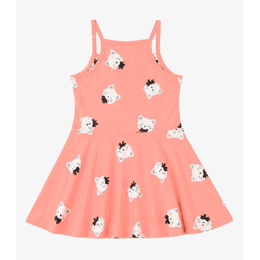 Vestido Infantil Estampado Select Laranja 6 - imagem 5