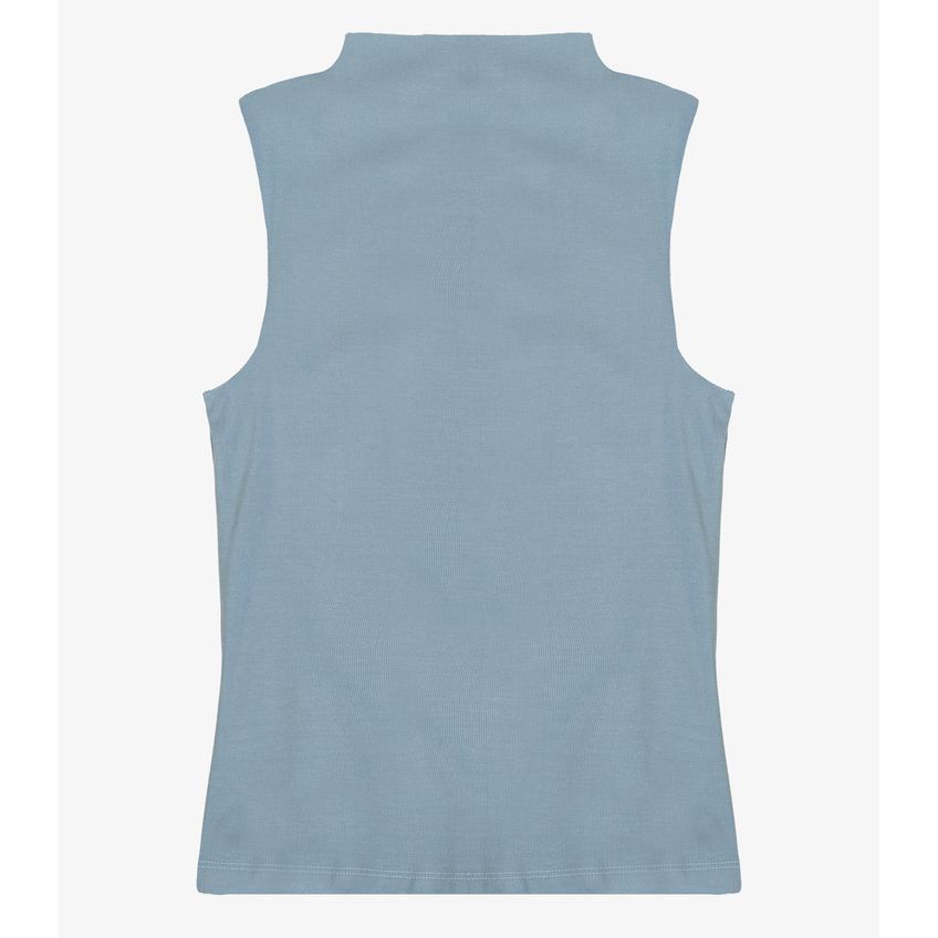 Blusa Feminina Com Gola Infinita Cor Azul M - imagem 4