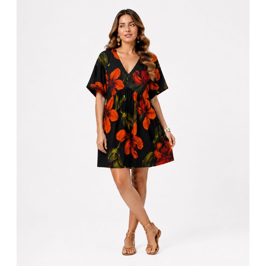 Vestido Feminino Com Decote Em V Infinita Cor Preto M - imagem 3