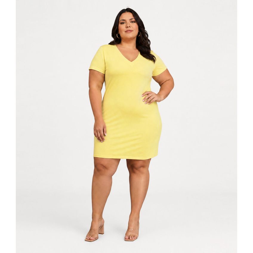 Vestido Feminino Em Ribana Secret Glam Verde Plus G1 - imagem 3