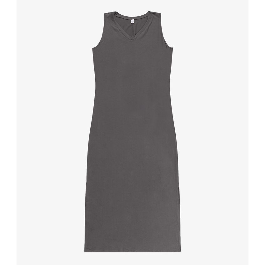 Vestido Longo Plus Size Infinita Cor Cinza Plus G3 - imagem 4