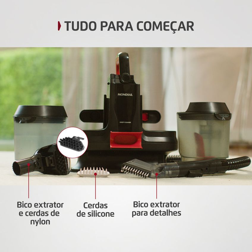 Extratora Portátil Deep Cleaner Mondial Preto 1600w - Exp-03-r 220v - imagem 3