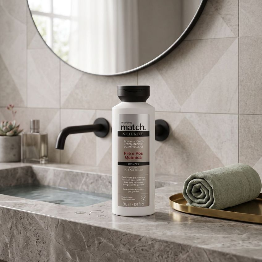 Shampoo Match Science Pré E Pós Química O Boticário 300ml - imagem 4