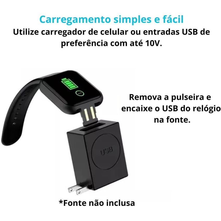 Relogio Inteligente Smartwatch D20 Bluetooth - imagem 3