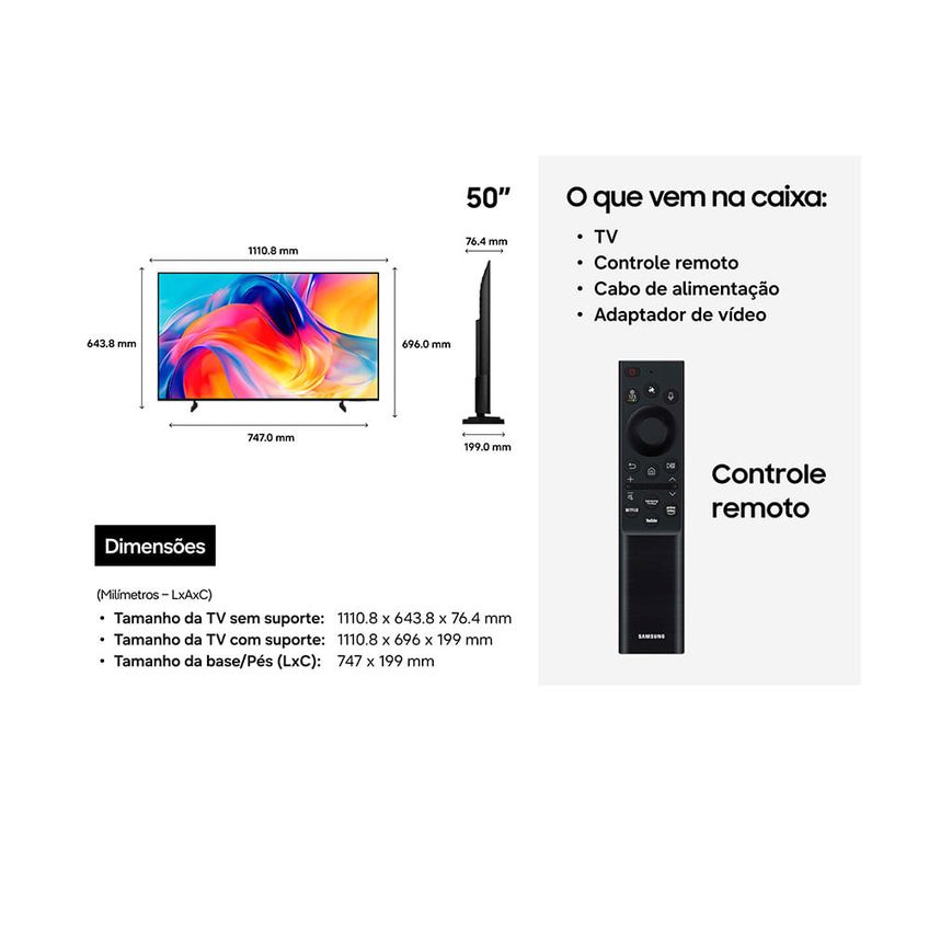 Smart Tv Samsung Vision Ai 50” Mini Led 4k M75h, 2026 - imagem 3