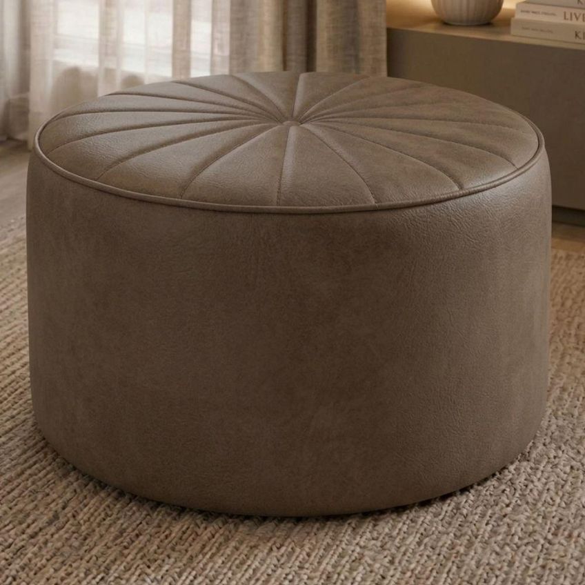 Puff Decorativo Eron 73x73 Cm Pes Fixos Courino Tcs 729 Moll - imagem 2