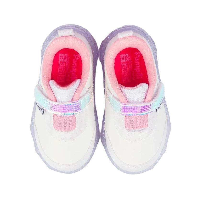 Tênis Pampili Liz Luz Ref 682093000 Branco/rosa 27 - imagem 3