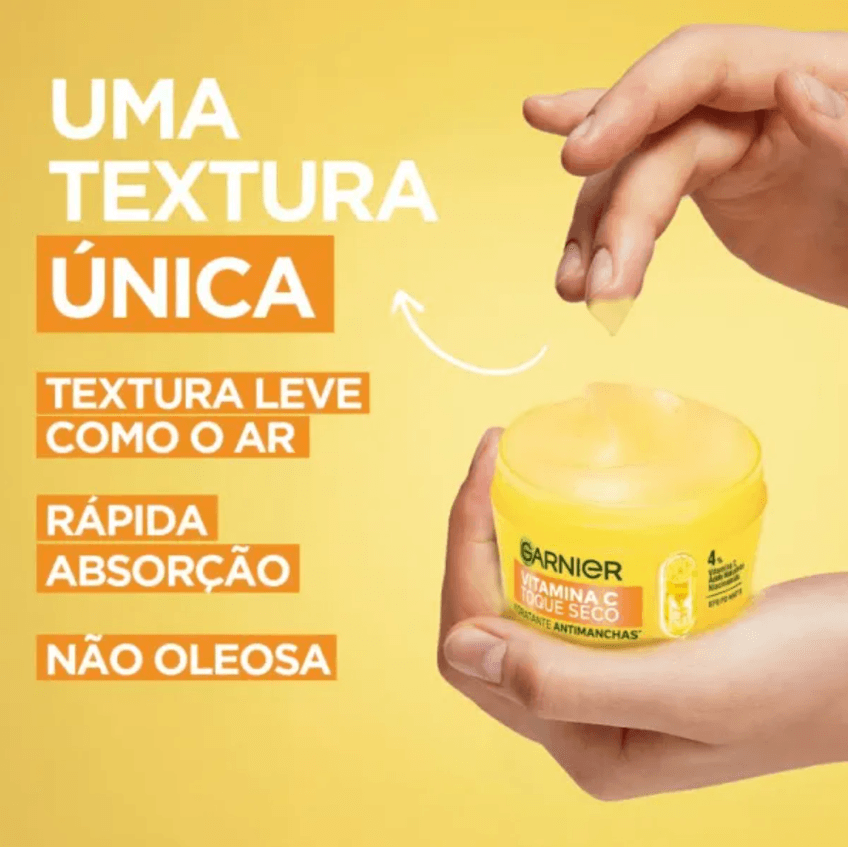 Creme Hidratante Facial Garnier Antimanchas Vitamina C Toque Seco 85g - imagem 3