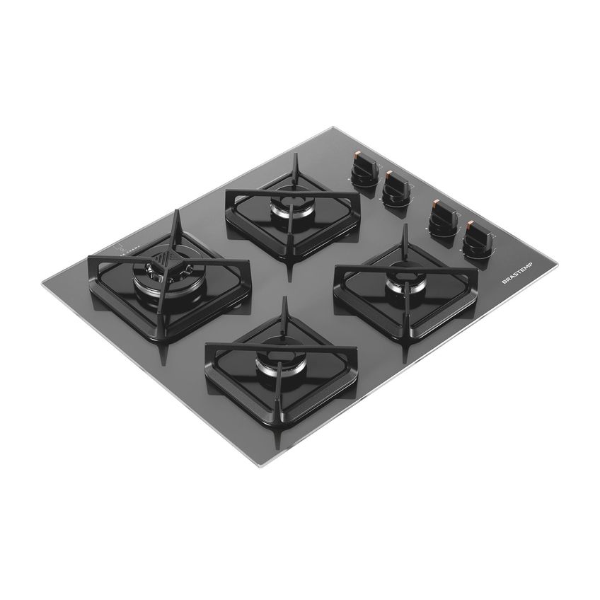 Cooktop 4 Bocas A Gás, Grades De Ferro Fundido E Chamas Especiais Cinza Brastemp - Bds62as Bivolt - imagem 2