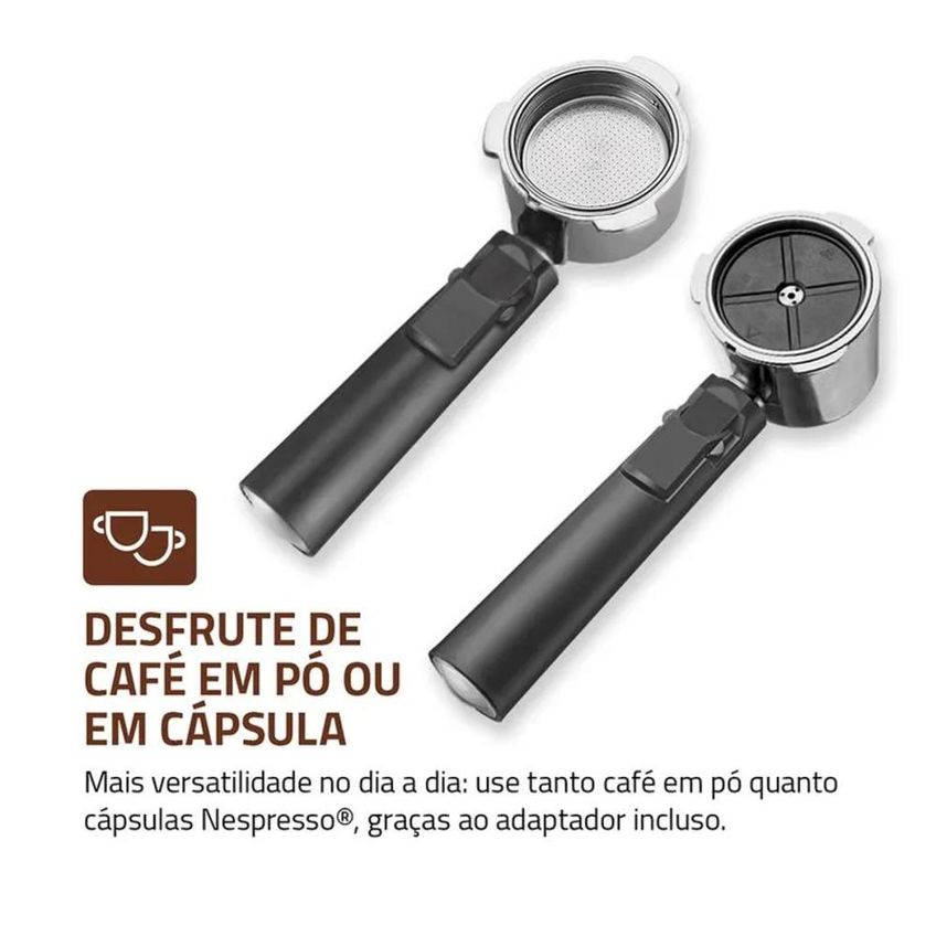 Cafeteira Espresso Automática Dolce Latte 20 Bar Mondial Ccl 01 220v Preto E Inox - imagem 3