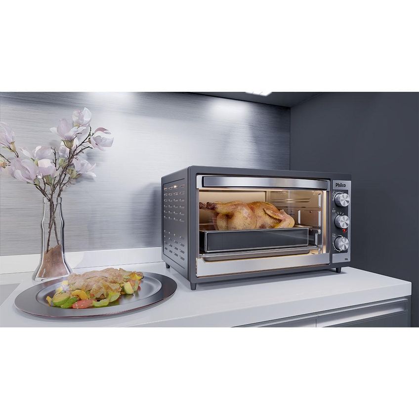 Forno Elétrico Philco 50l Dupla Resistência Pfe52p 127v Grafite - imagem 2