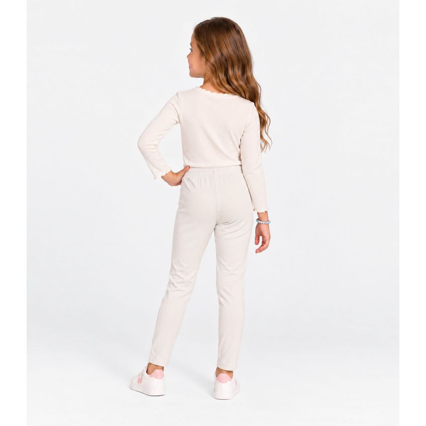 Legging Infantil Em Malha Suplex Peluciada Select Bege 6 - imagem 3