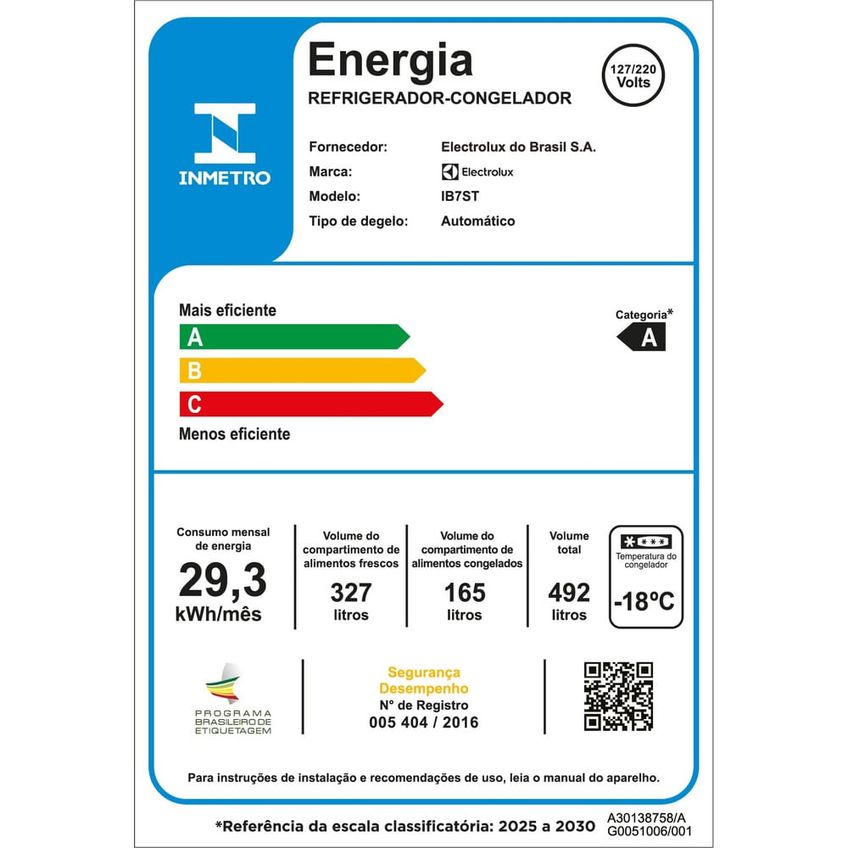 Geladeira Electrolux Frost Free Inverter 492l Efficient Com Autosense Inverse Smartbivolt Inox (IB7ST) Bivolt - imagem 3