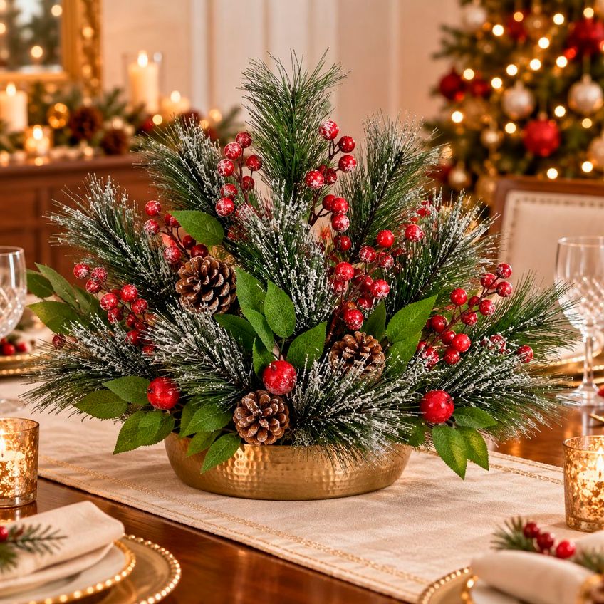 Pick Ramo Artificial Decoração Enfeite Natal 55cm Kit 6pçs - imagem 4