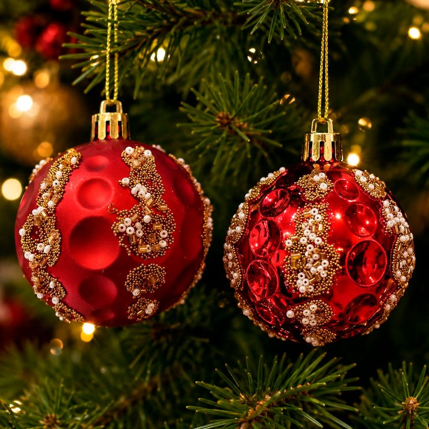 Bola Vermelha Decoração Árvore Natal Enfeite 6cm Kit 24pçs - imagem 4