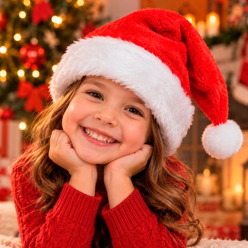 Touca Gorro Noel Tradicional Enfeite Natalino 40cm Kit 6pçs - imagem 3