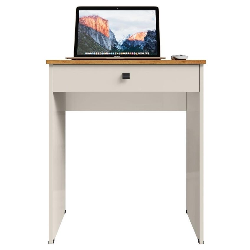 Mesa Escrivaninha 1 Gaveta 68 Cm Essencial Cedro Areia Rudk - imagem 4