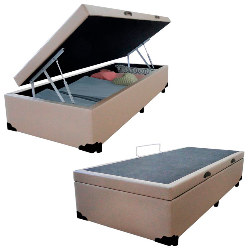 Cama Box Baú Solteiro Sintético + Colchão De Espuma D33 - Sereneprime - 88cm - imagem 3