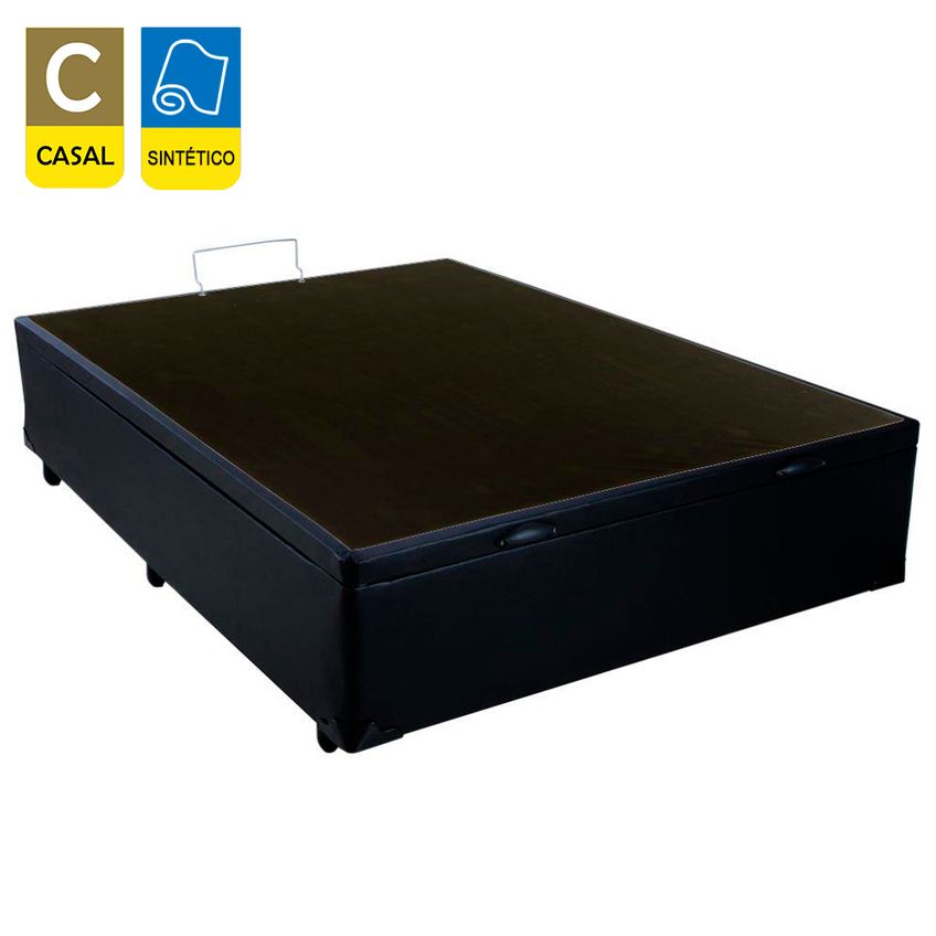 Cama Box Baú Casal Sintético + Colchão De Espuma D33 - Sereneprime - 138cm - imagem 3