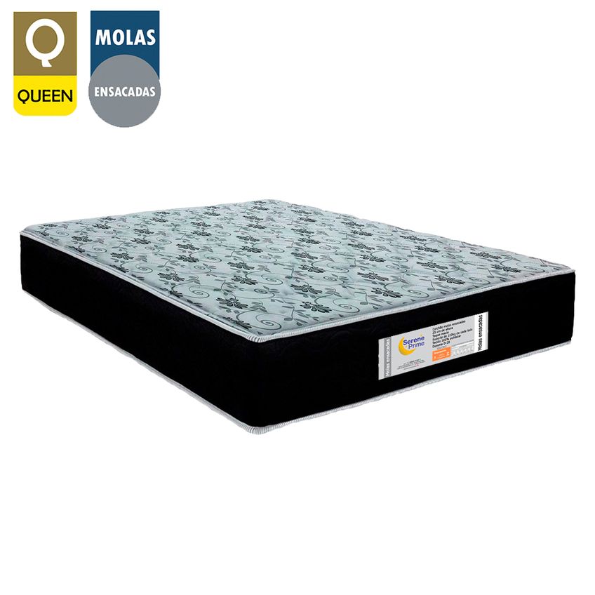 Cama Box Baú Queen Bipartido Sintético + Colchão Molas Ensacadas Sereneprime Sonnolux 158x198x69 - imagem 5