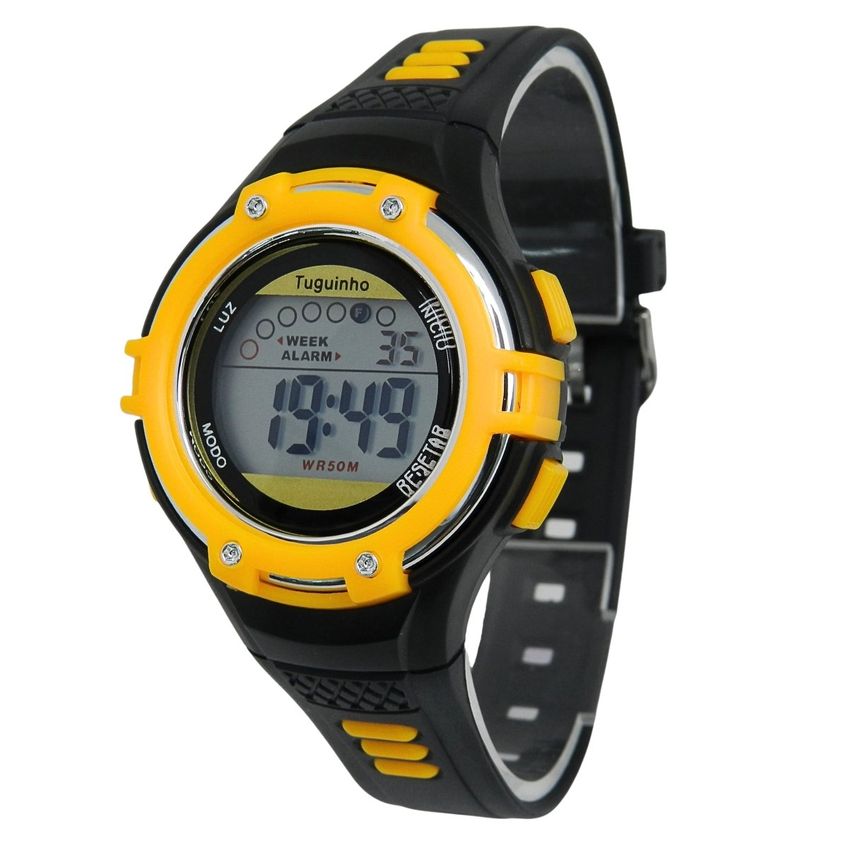 Relógio Menino Tuguir Digital Tg30622 Amarelo E Preto - imagem 3