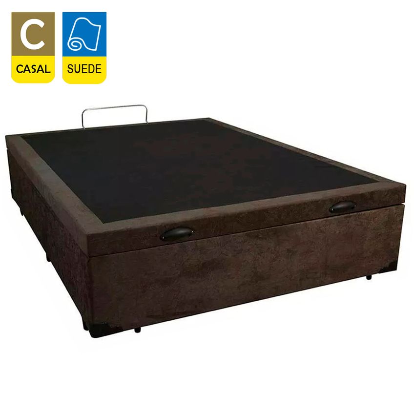 Cama Box Baú Casal Suede + Colchão De Espuma D33 - Sereneprime - 138cm - imagem 3