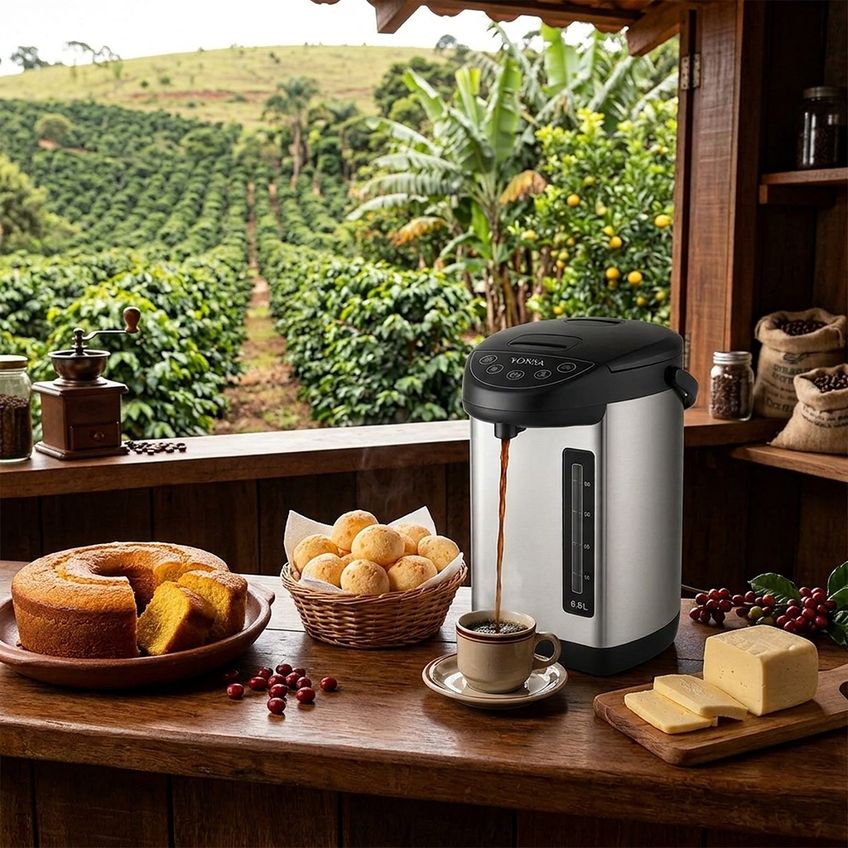Super Garrafa Térmica Elétrica Inox 6.8l Automática 1500w - imagem 5
